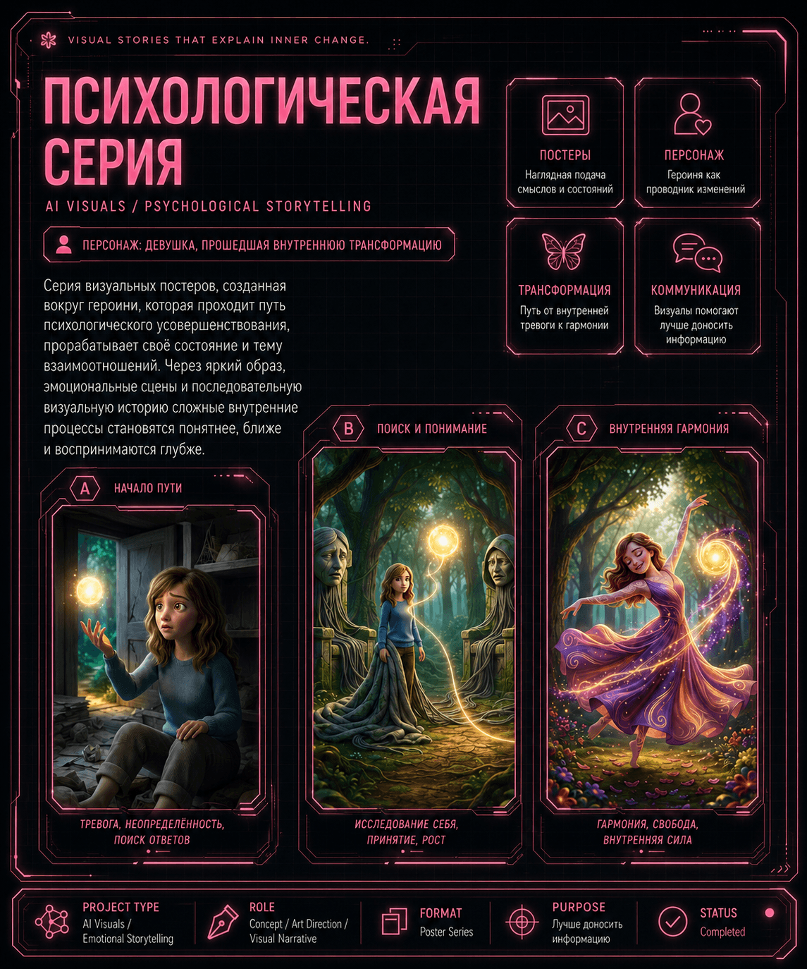 Психологическая программа: AI storytelling frame